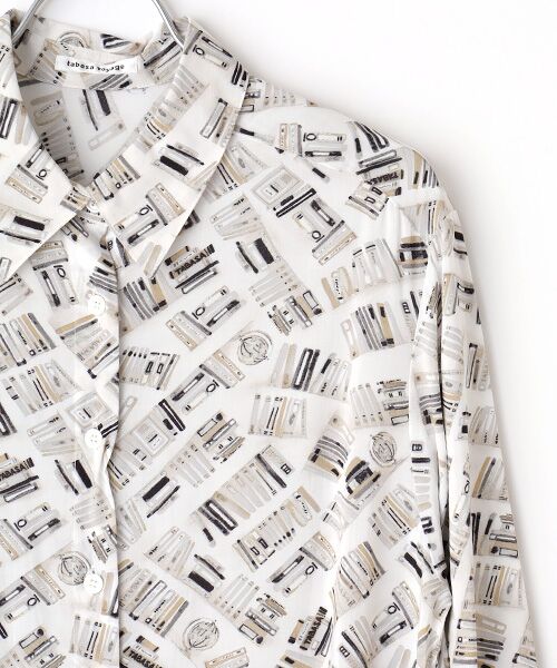 TABASA / タバサ ロング・マキシ丈ワンピース | レーヨンローン ブック プリント ワンピース | 詳細4