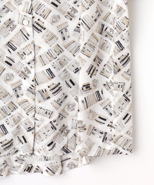 TABASA / タバサ ロング・マキシ丈ワンピース | レーヨンローン ブック プリント ワンピース | 詳細5