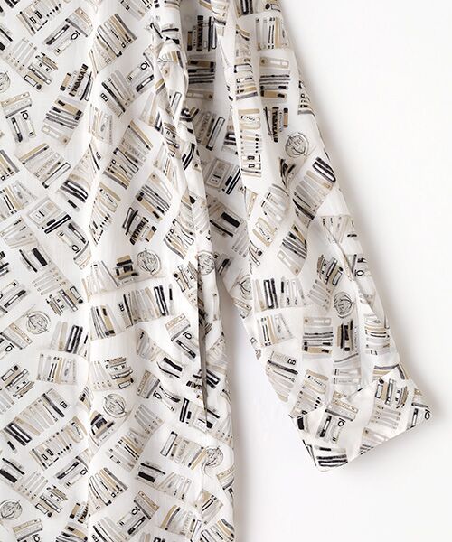 TABASA / タバサ ロング・マキシ丈ワンピース | レーヨンローン ブック プリント ワンピース | 詳細6