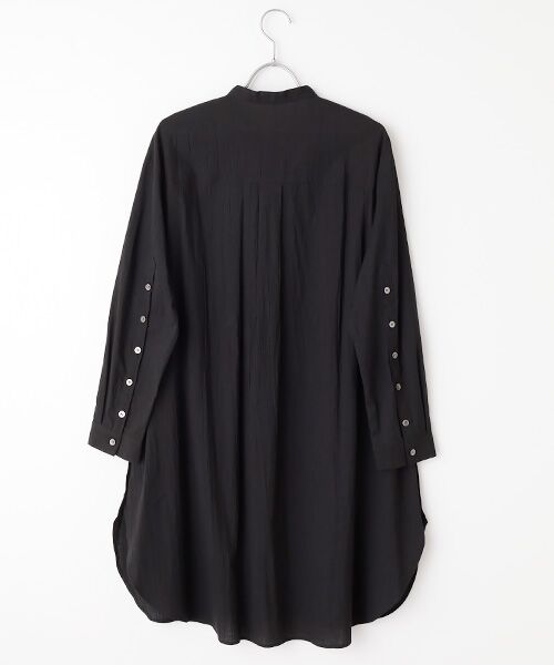 TABASA / タバサ チュニック | リンクルワッシャー ローン ロングチュニック | 詳細2