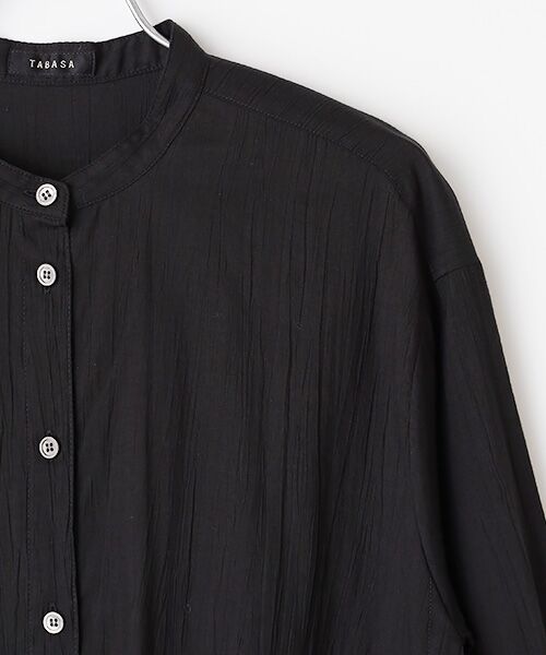 TABASA / タバサ チュニック | リンクルワッシャー ローン ロングチュニック | 詳細3