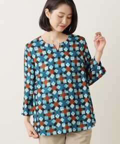 TABASA / タバサ シャツ・ブラウス | 幾何ダイヤ プリント ブラウス