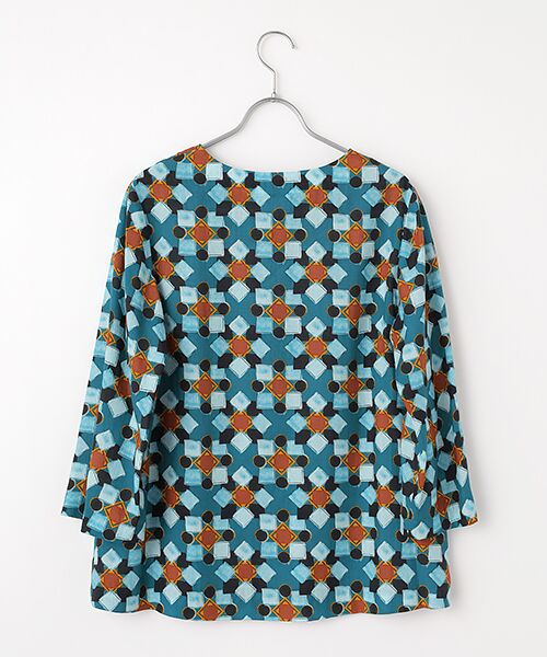 TABASA / タバサ シャツ・ブラウス | 幾何ダイヤ プリント ブラウス | 詳細1