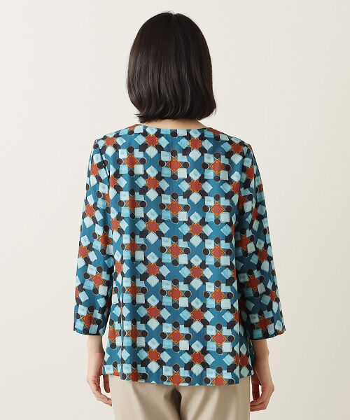 TABASA / タバサ シャツ・ブラウス | 幾何ダイヤ プリント ブラウス | 詳細6