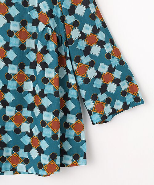 TABASA / タバサ シャツ・ブラウス | 幾何ダイヤ プリント ブラウス | 詳細3
