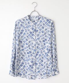 TABASA / タバサ シャツ・ブラウス | レーヨンローン ブック プリント ブラウス