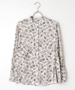 TABASA / タバサ シャツ・ブラウス | レーヨンローン ブック プリント ブラウス