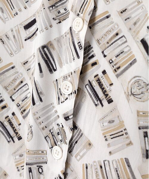 TABASA / タバサ シャツ・ブラウス | レーヨンローン ブック プリント ブラウス | 詳細5