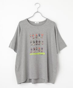 TABASA / タバサ Tシャツ | レーヨンベア天竺 × ペイントプリント Tシャツ