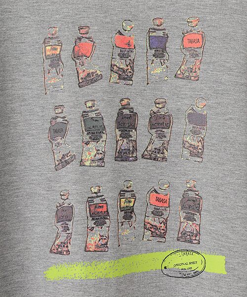 TABASA / タバサ Tシャツ | レーヨンベア天竺 × ペイントプリント Tシャツ | 詳細5
