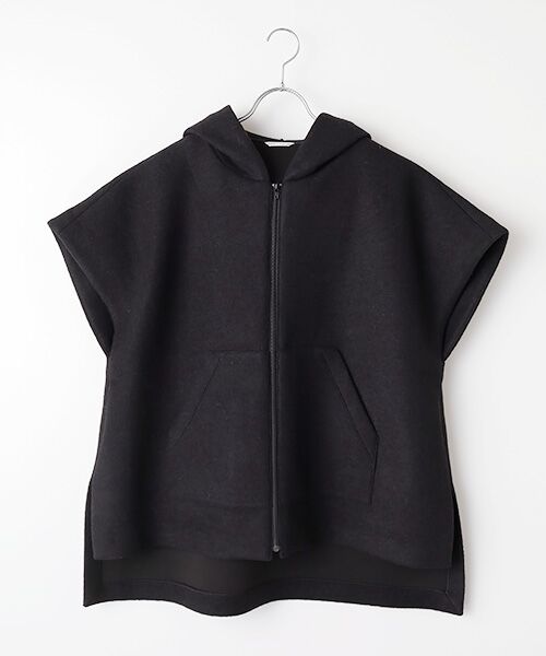 TABASA / タバサ ブルゾン | ボンディング クロス スリーブレス ブルゾン（クロ）