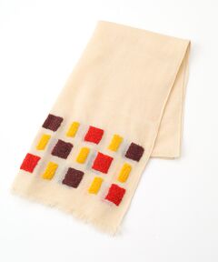 TABASA / タバサ マフラー・ショール・スヌード・ストール | ☆もこもこ スクエア刺繍 ストール