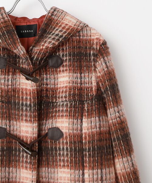 TABASA / タバサ ダッフルコート | シャギータータンチェックダッフルコート | 詳細2