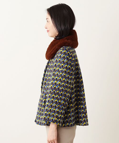 TABASA / タバサ ノーカラージャケット | ファンシーツィードジャケット | 詳細9