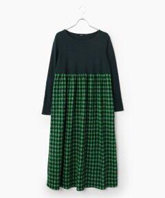 TABASA / タバサ ロング・マキシ丈ワンピース | コットン/ウール ギンガム ワンピース