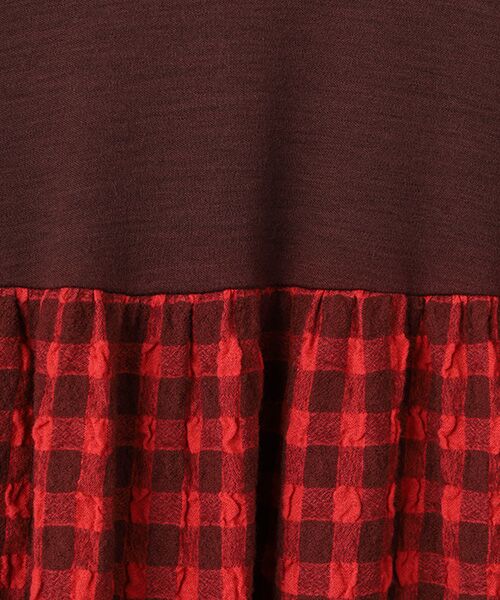 TABASA / タバサ ロング・マキシ丈ワンピース | コットン/ウール ギンガム ワンピース | 詳細1