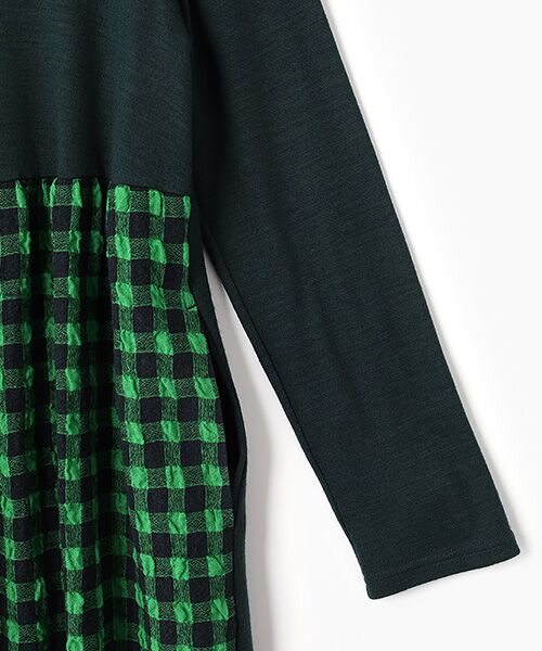 TABASA / タバサ ロング・マキシ丈ワンピース | コットン/ウール ギンガム ワンピース | 詳細4