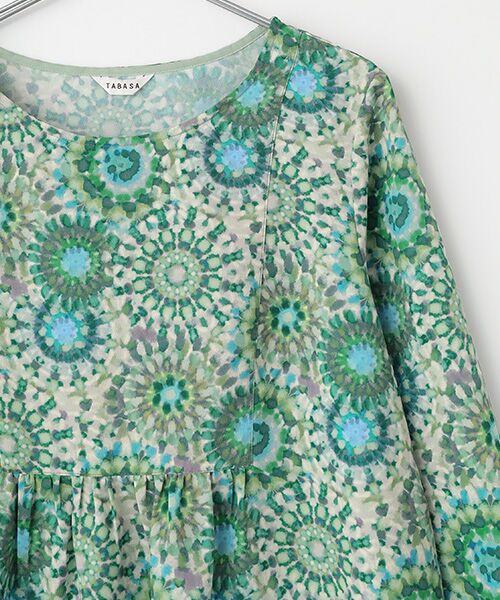 TABASA / タバサ チュニック | クレープデシン × モザイク プリント チュニック | 詳細2