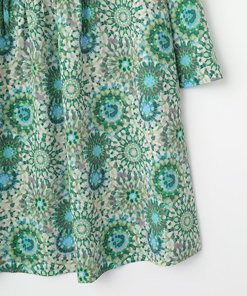 TABASA / タバサ チュニック | クレープデシン × モザイク プリント チュニック | 詳細3