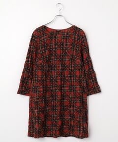 TABASA / タバサ チュニック | ガーゼ チェック × チェック 刺繍 チュニック