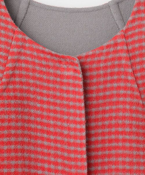 TABASA / タバサ その他アウター | ギンガム × 無地 ダブルフェイス 両面起毛 コート | 詳細1