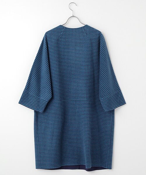 TABASA / タバサ その他アウター | ギンガム × 無地 ダブルフェイス 両面起毛 コート | 詳細2