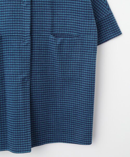 TABASA / タバサ その他アウター | ギンガム × 無地 ダブルフェイス 両面起毛 コート | 詳細4