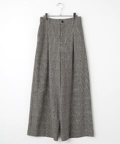 TABASA / タバサ その他パンツ | ピーチストレッチ グレンチェック ワイドパンツ