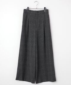 TABASA / タバサ その他パンツ | ピーチストレッチ グレンチェック ワイドパンツ