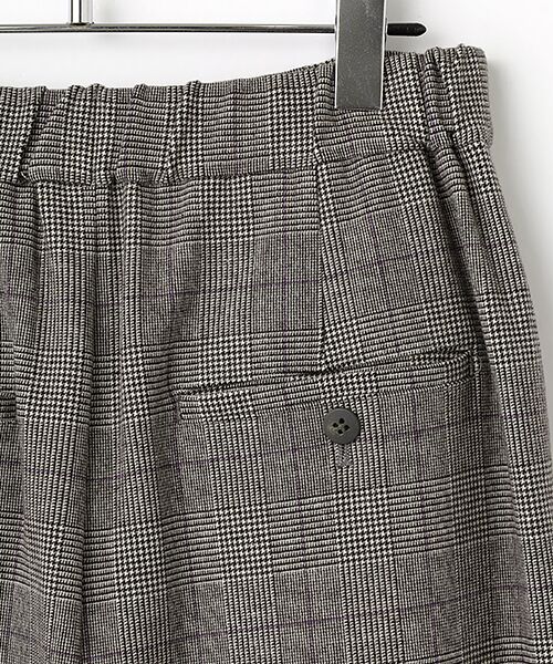 TABASA / タバサ その他パンツ | ピーチストレッチ グレンチェック ワイドパンツ | 詳細3
