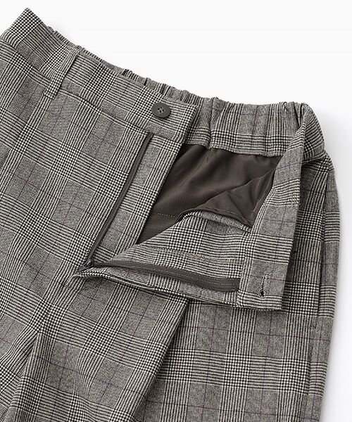 TABASA / タバサ その他パンツ | ピーチストレッチ グレンチェック ワイドパンツ | 詳細5