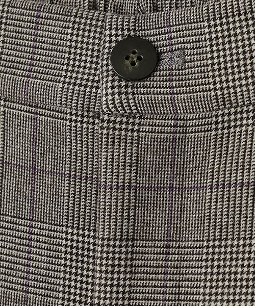 TABASA / タバサ その他パンツ | ピーチストレッチ グレンチェック ワイドパンツ | 詳細6