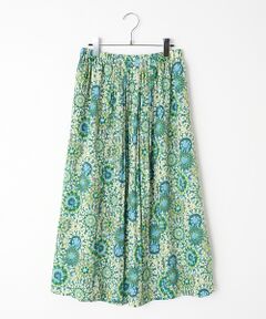 TABASA / タバサ ロング・マキシ丈スカート | クレープデシン × モザイク プリント スカート