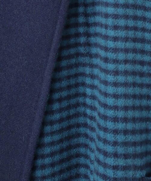 TABASA / タバサ ベスト | ギンガム × 無地 ダブルフェイス 両面起毛 ロングベスト | 詳細8