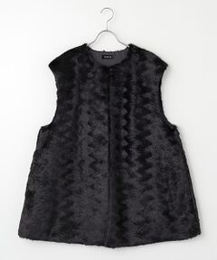 TABASA / タバサ ベスト | アストラカン風 ファー ベスト