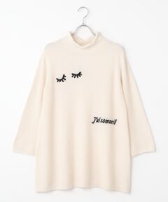 TABASA / タバサ チュニック | ブークレー スリープモチーフ ニット チュニック