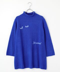 TABASA / タバサ チュニック | ブークレー スリープモチーフ ニット チュニック