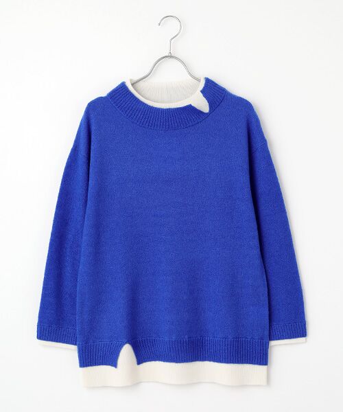 TABASA / タバサ ニット・セーター | ブークレー スリット セーター(ブルー)