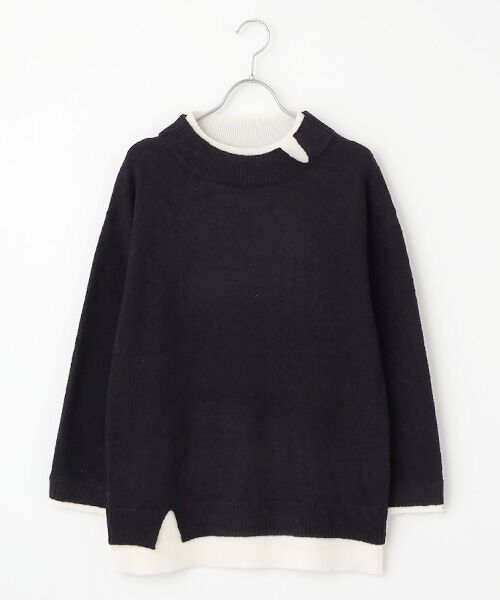 TABASA / タバサ ニット・セーター | ブークレー スリット セーター(クロ)