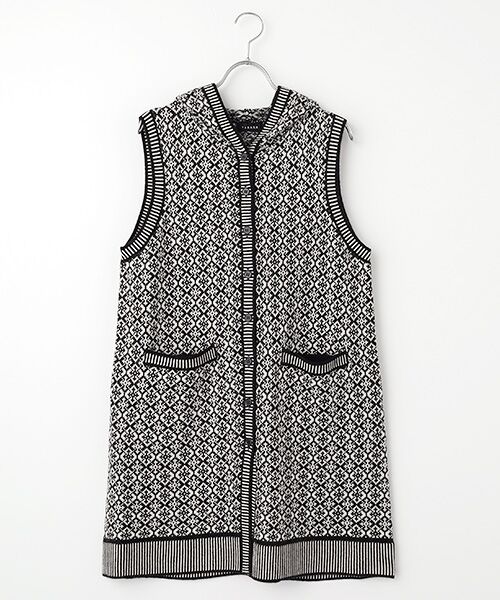 TABASA / タバサ ベスト | キヒノヴィッツ風 ニット ベスト（クロ）