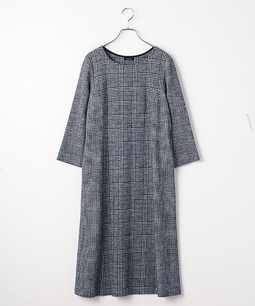 TABASA / タバサ ロング・マキシ丈ワンピース | グレンチェック リバー ワンピース（コン系）