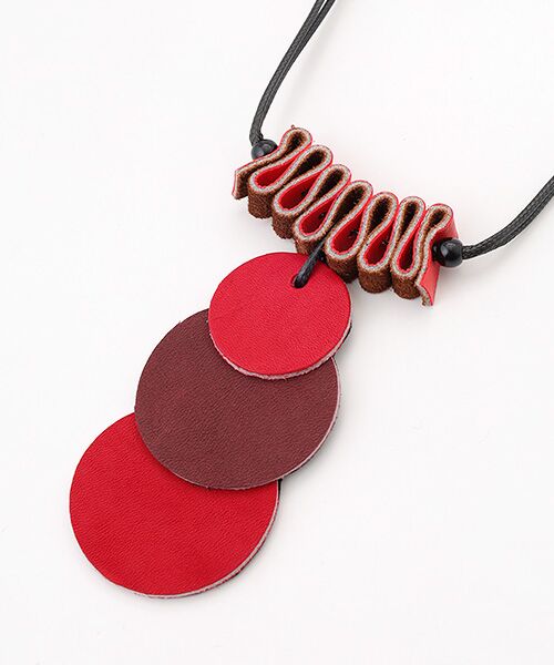 TABASA / タバサ ネックレス・ペンダント・チョーカー | ☆レザー スリーサークル ネックレス | 詳細2