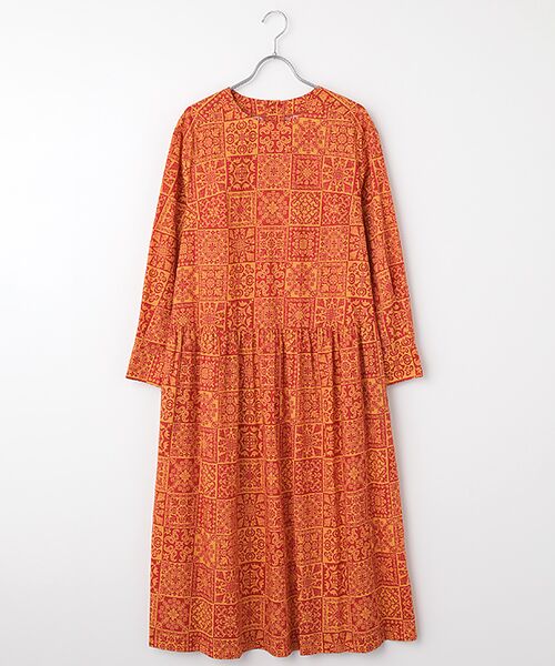 TABASA/タバサ ノルディックプリント ワンピース オレンジ系 F TABASA/タバサ ノルディックプリント ワンピース オレンジ系 F