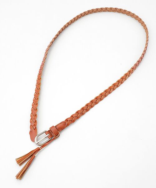 TABASA / タバサ ベルト・サスペンダー | ☆フリンジ付きみつあみ細ベルト | 詳細1