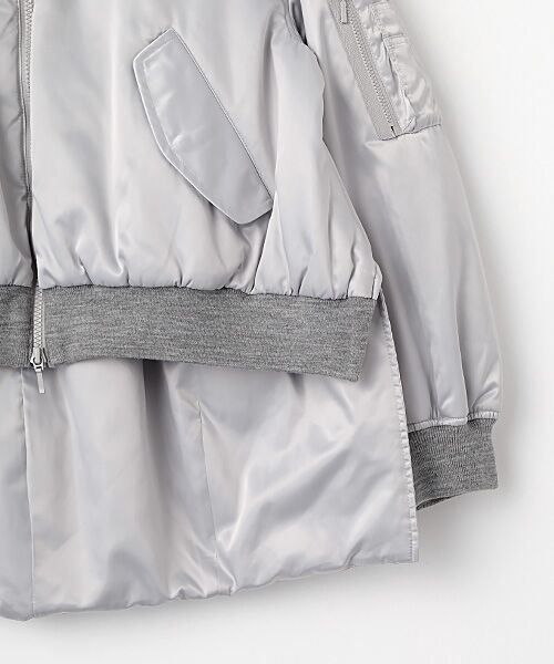 TABASA / タバサ その他アウター | サテン MA-1タイプ 中綿入リブルゾン | 詳細3