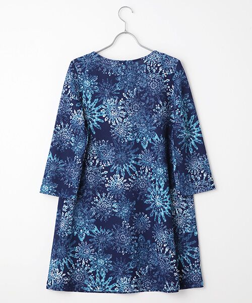 TABASA / タバサ チュニック | 梨地 プレ―ディング × スノークリスタル プリント チュニック | 詳細1