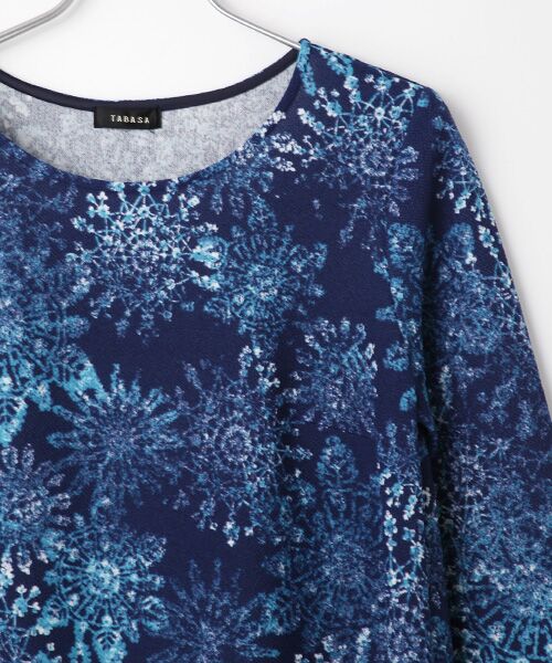 TABASA / タバサ チュニック | 梨地 プレ―ディング × スノークリスタル プリント チュニック | 詳細2