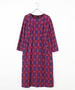 TABASA / タバサ ロング・マキシ丈ワンピース | ウール/コットン 風通 ガーゼ チェック ワンピース