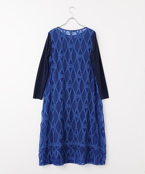 TABASA / タバサ ロング・マキシ丈ワンピース | ブライト オーガンジー オーナメント ジャガード ワンピース | 詳細1