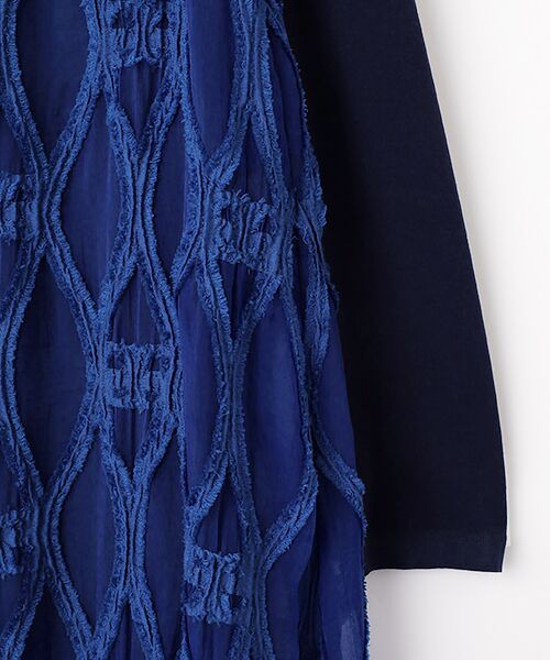 TABASA / タバサ ロング・マキシ丈ワンピース | ブライト オーガンジー オーナメント ジャガード ワンピース | 詳細3